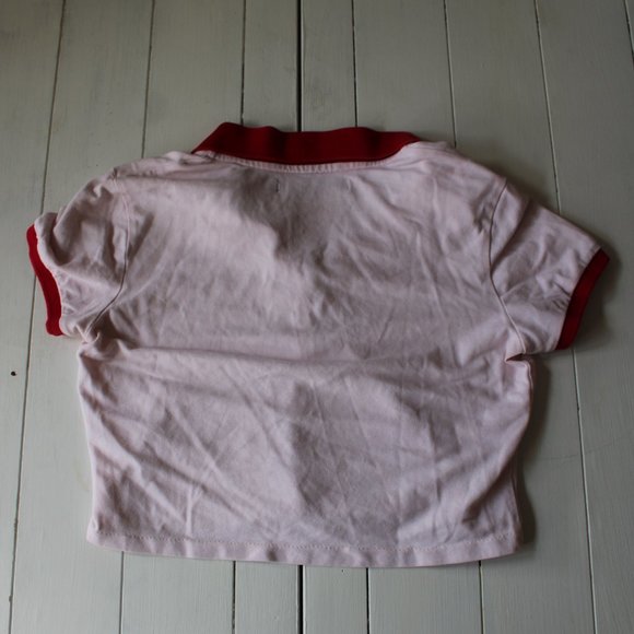 Cropped Calvin Klein Pink and Red Polo Shirt - Picture 7 of 7